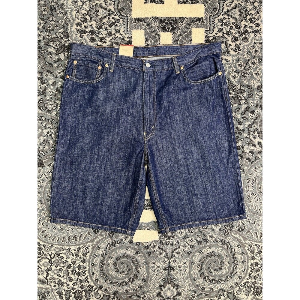Brand New levi 469 loose Jean Denim shorts Size 42w Dark Blue